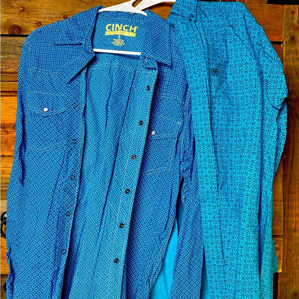 Men long sleeve cinch and Ariat small